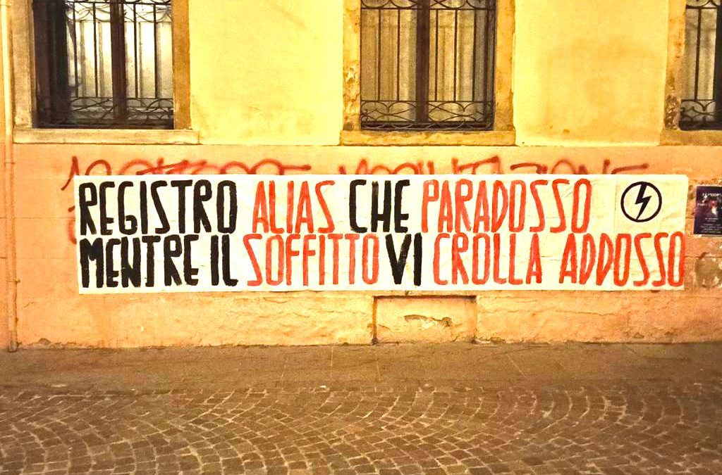 BLOCCO STUDENTESCO PADOVA PROTESTA DI NUOVO CONTRO IL REGISTRO ALIAS