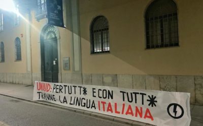 BLOCCO STUDENTESCO UDINE PROTESTA CONTRO PROPAGANDA GENDER DI UNIUD